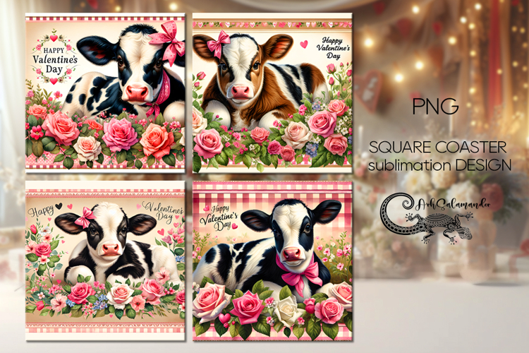 Valentine farmhouse | square coaster sublimation design P