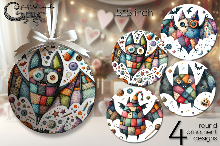 Halloween landscape | round ornaments sublimation design P