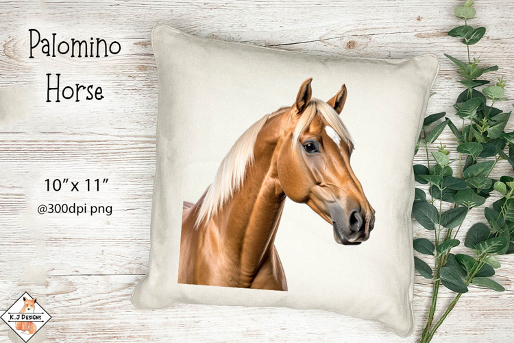 Palomino Horse head Sublimation Design