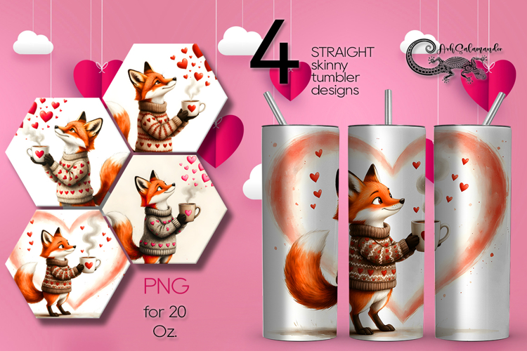 Valentine atmosphere | 4 love Skinny tumbler designs