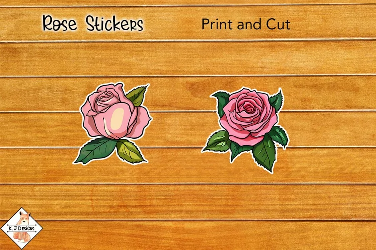 Rose Stickers | Print and Cut