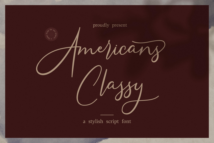 Americans Classy - A Stylish Script Font