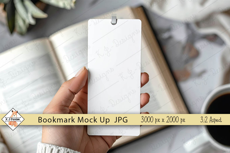 Bookmark mock up background jpg
