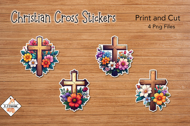 Christian Cross Stickers | Print and Cut