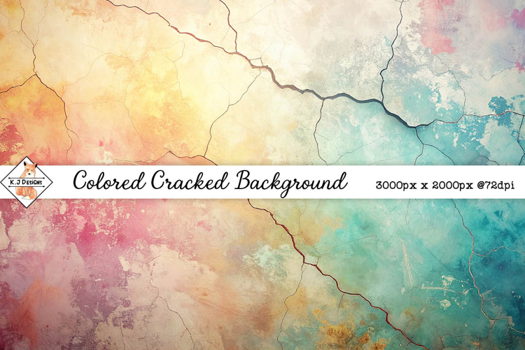 Colored Cracked Background JPG example image 1