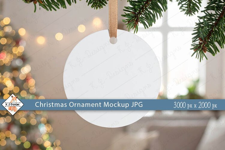 Christmas Ornament #10 Mockup Photo JPG | Background example image 1