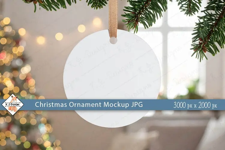 Christmas Ornament #10 Mockup Photo JPG | Background