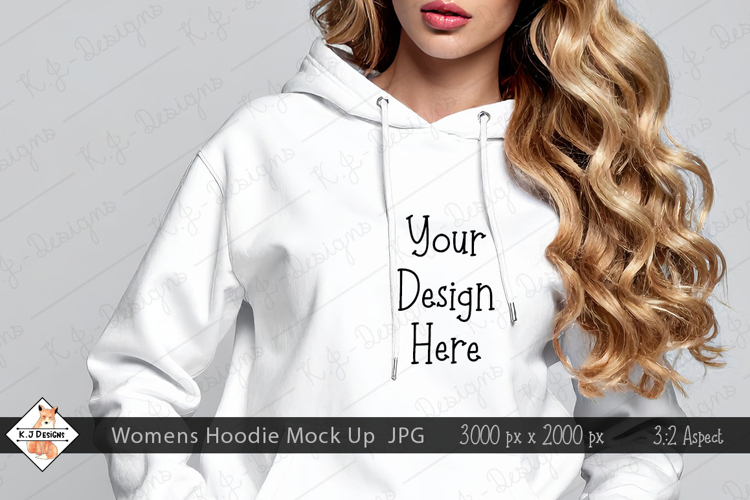 Blonde Lady Hoodie mock up jpg