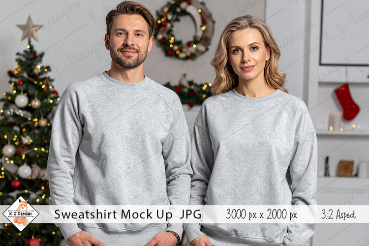 Christmas Man & Ladies Sweatshirt mock up jpg