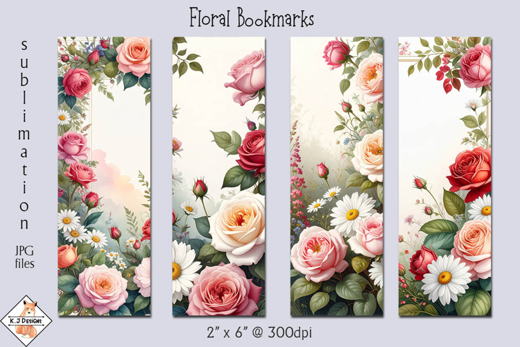 Floral Bookmark Designs | Sublimation