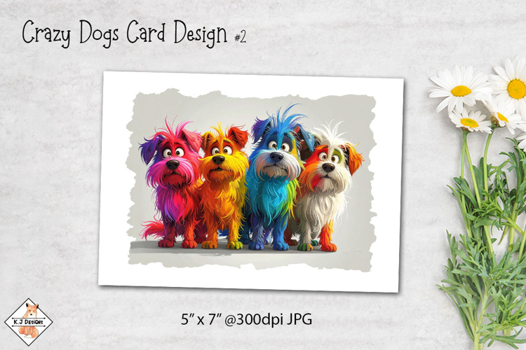 Crazy Dogs Card Design #2 | Printables