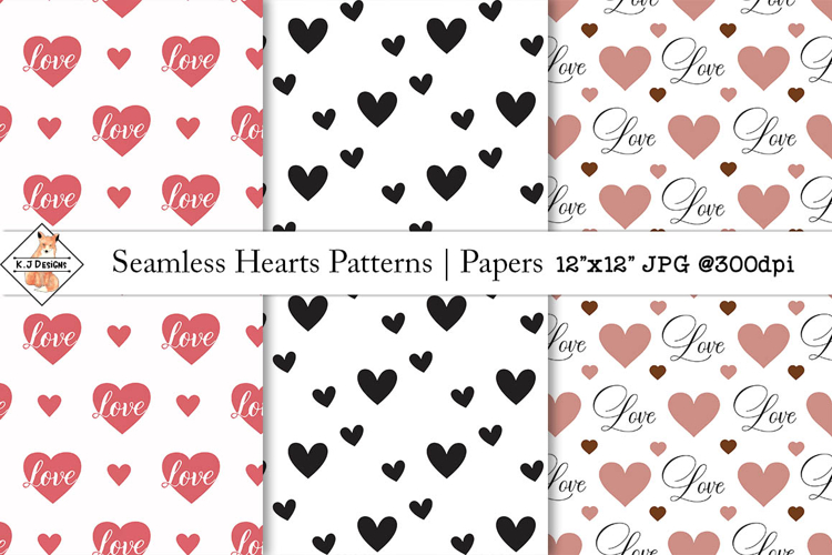 Seamless Heart Patterns | Papers