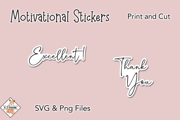 Motivational Stickers SVG | Print and Cut