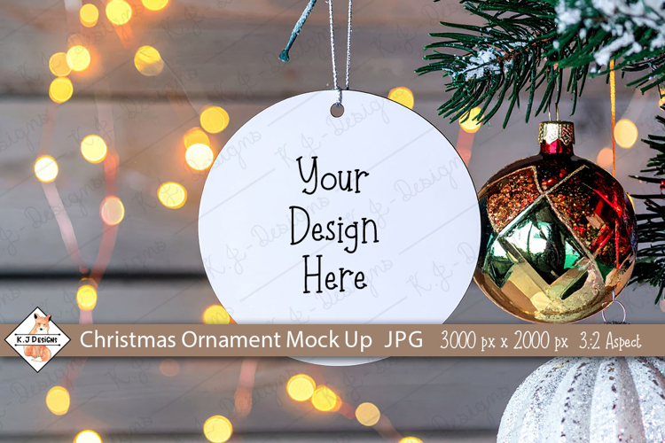Christmas Ornament #2 Mockup Photo JPG | Background