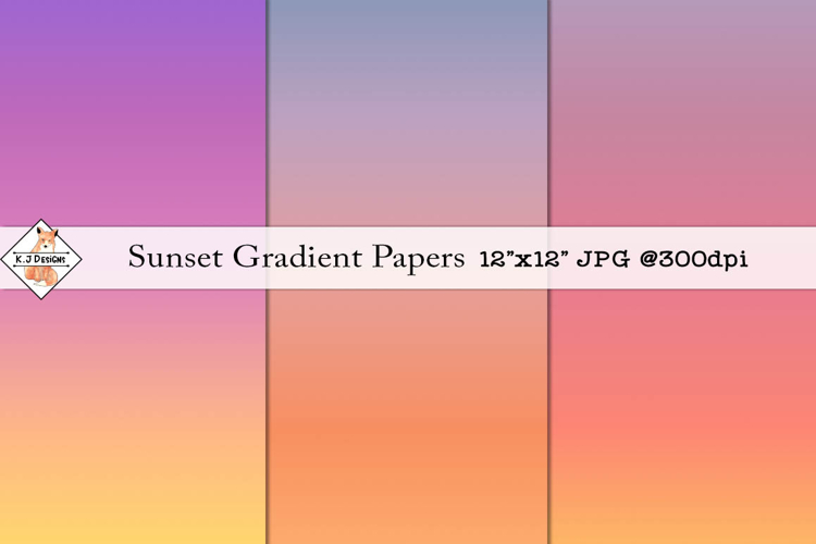 Sunset Gradient Papers | Backgrounds