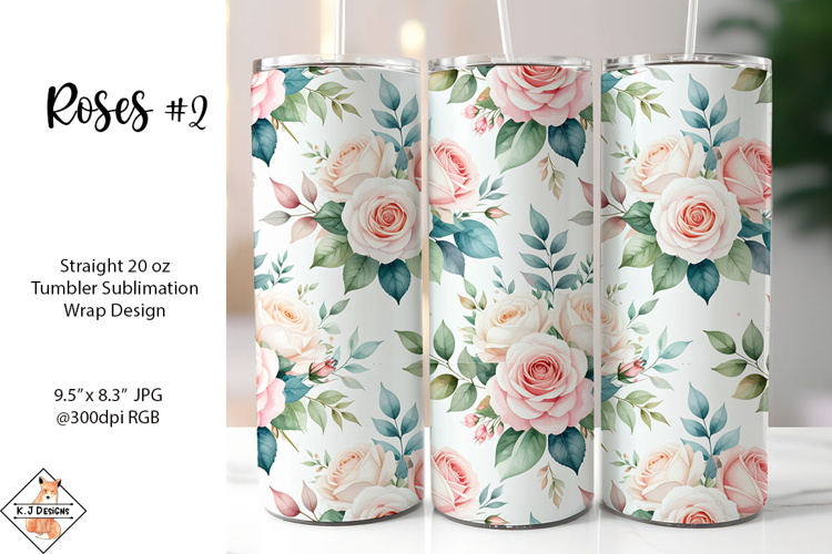 Roses #2 Tumbler Sublimation Wrap