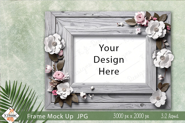 Floral Frame Mockup Photo JPG #2 | Background