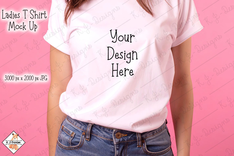 Ladies T Shirt Mockup #2 Photo JPG | Background