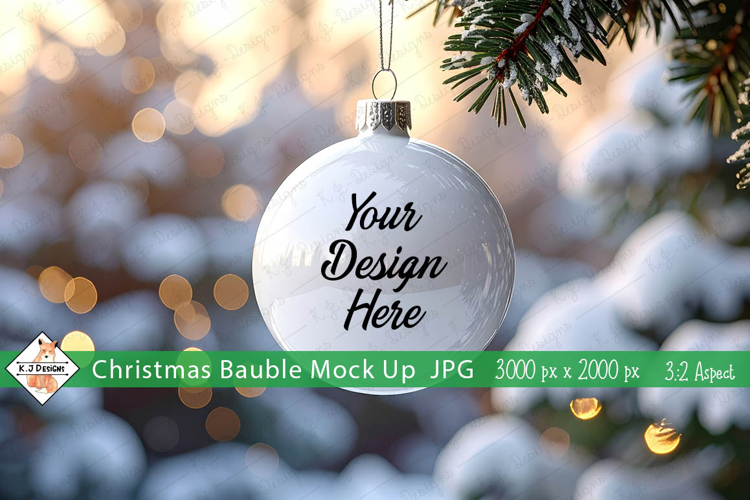 Christmas bauble mockup background jpg