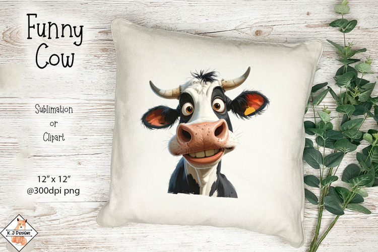Funny Cow Sublimation Design