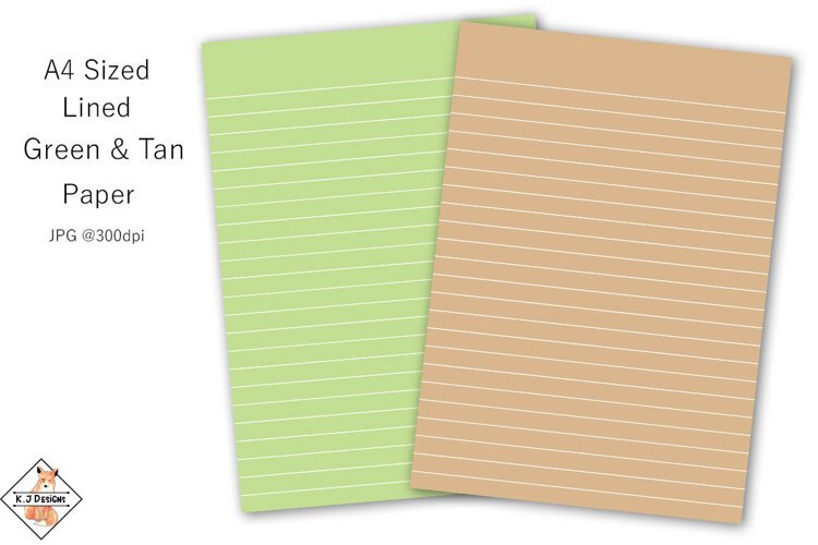 A4 Digital lined Writing Paper | Backgrounds example image 1