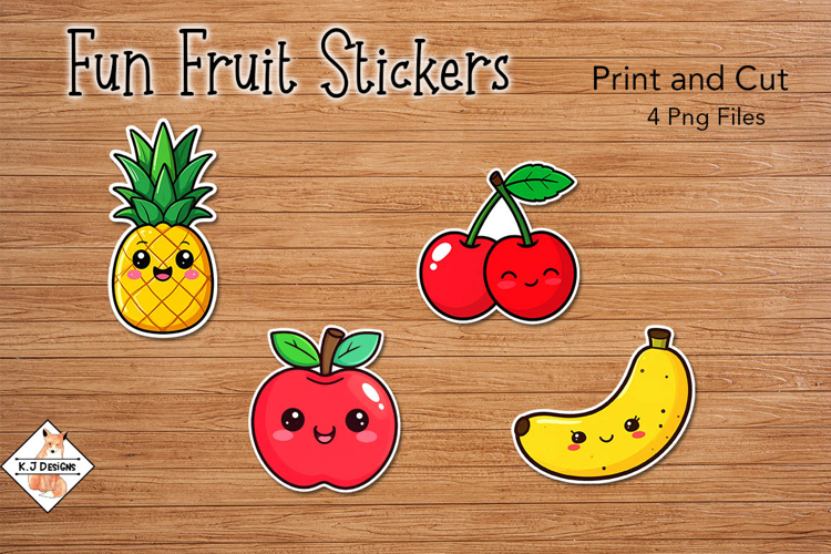 Fun Fruit Stickers | Print and Cut