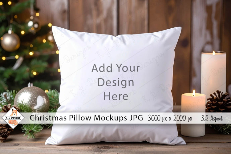 Christmas Pillow Mockup Photo JPG | Background