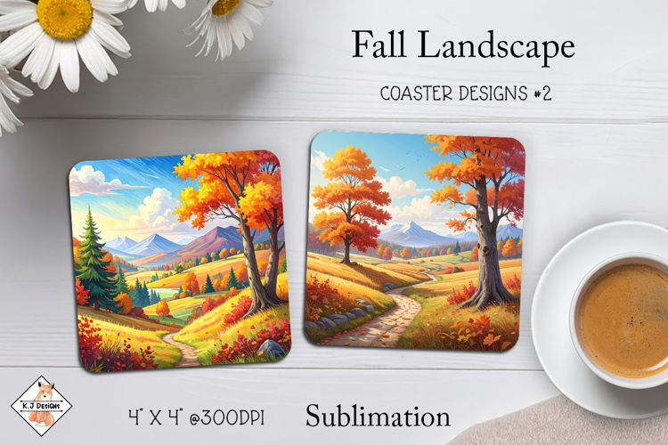 Fall Landscape Coaster Designs #2 Sublimation