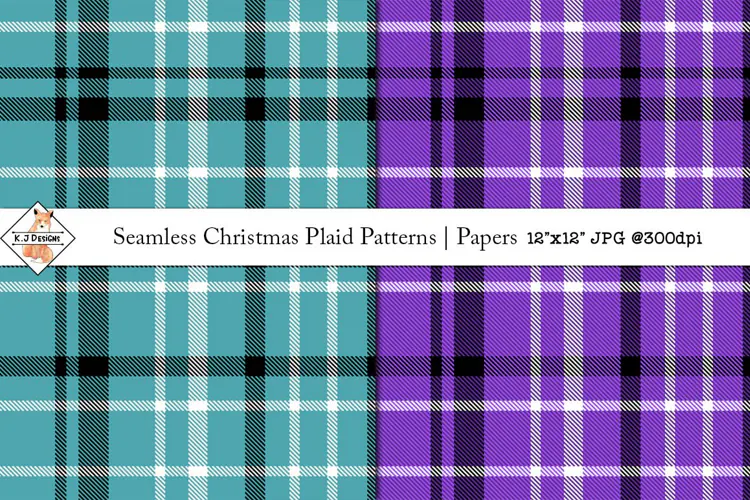 Seamless Christmas Plaid Papers | Patterns