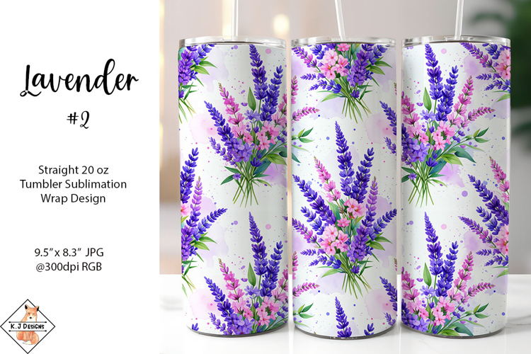 Lavender #2 Tumbler Sublimation Wrap