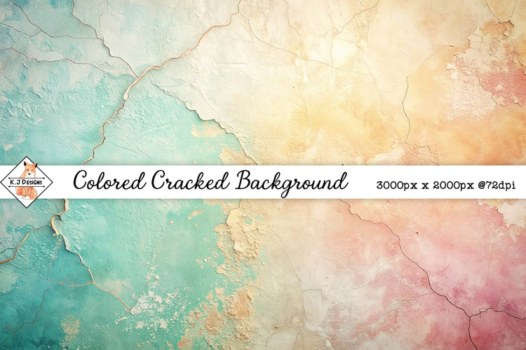 Colored Cracked Background JPG example image 1