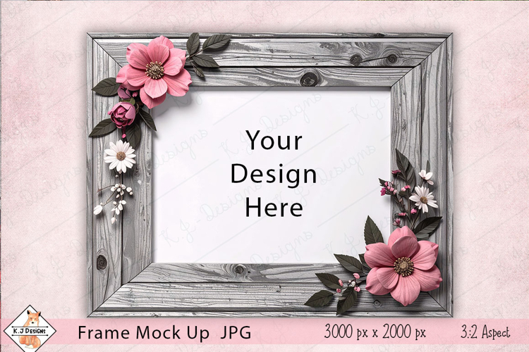 Floral Frame Mockup Photo JPG #3 | Background