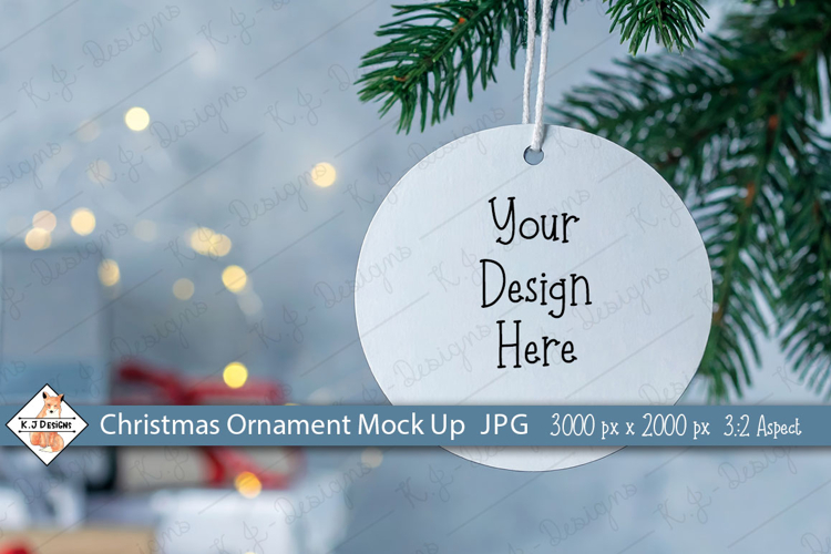 Christmas Ornament #3 Mockup Photo JPG | Background