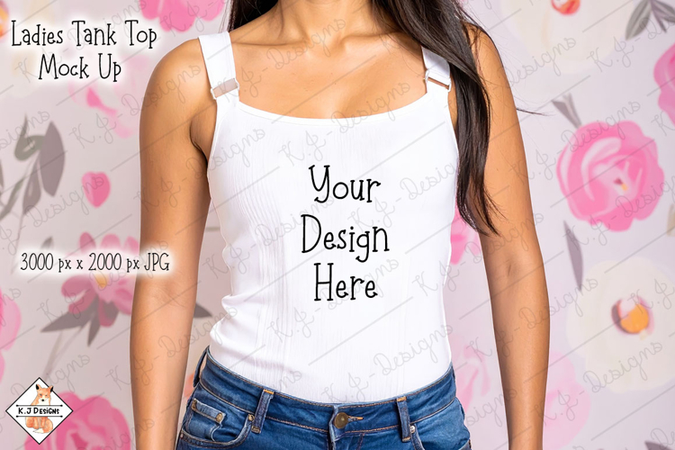 Ladies Tank Top Mockup Photo JPG | Background