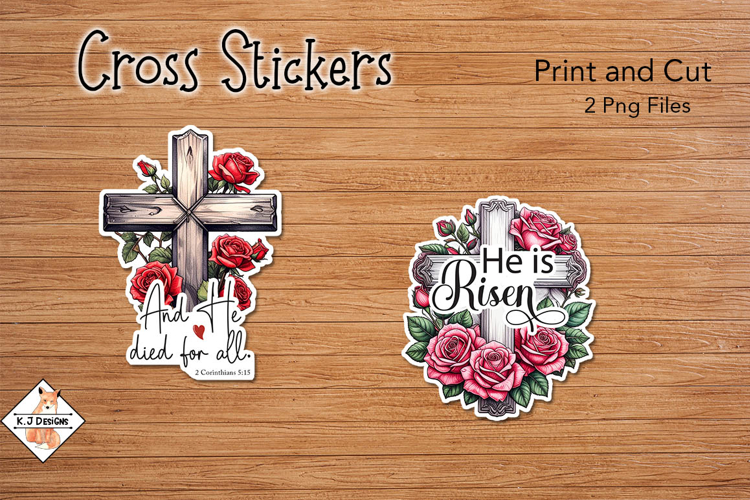 Christian Cross Stickers | Print and Cut