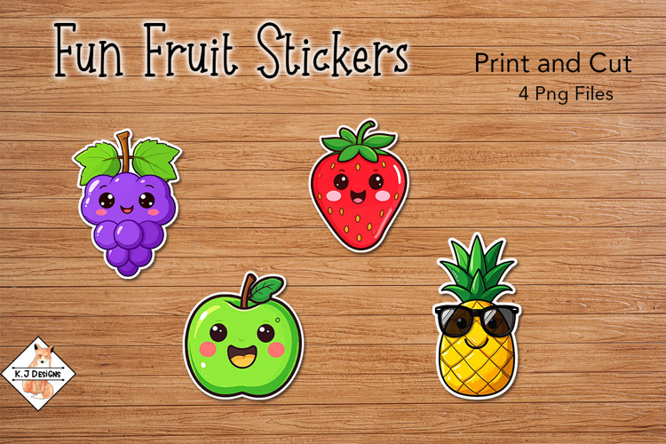 Fun Fruit Stickers | Print and Cut