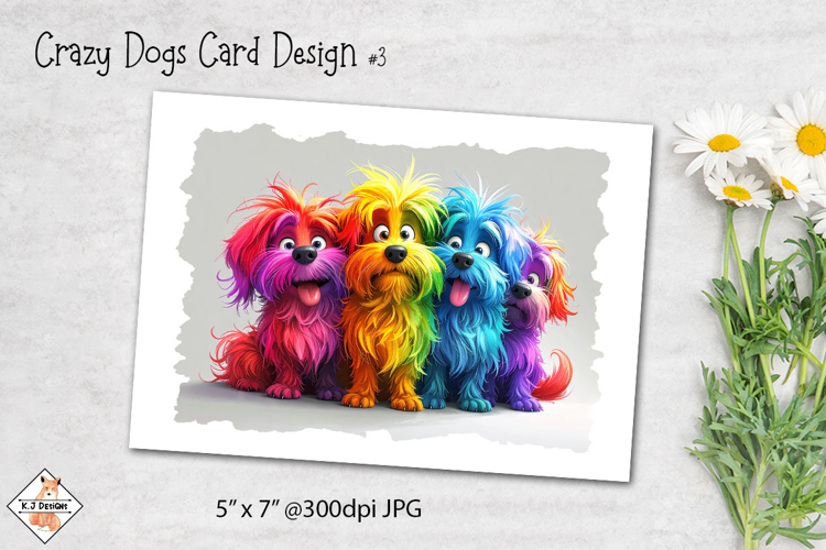 Crazy Dogs Card Design #3 | Printables