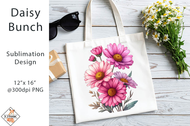 Daisy Bunch Sublimation Design