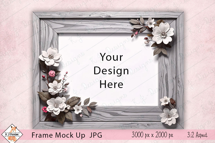 Floral Frame Mockup Photo JPG #4 | Background