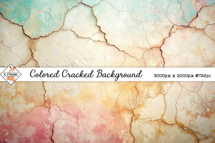 Colored Cracked Background JPG example image 1