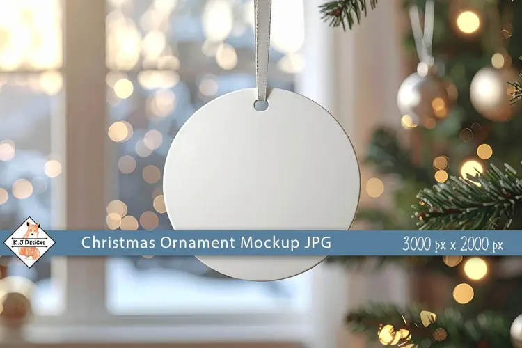 Christmas Ornament #5 Mockup Photo JPG | Background