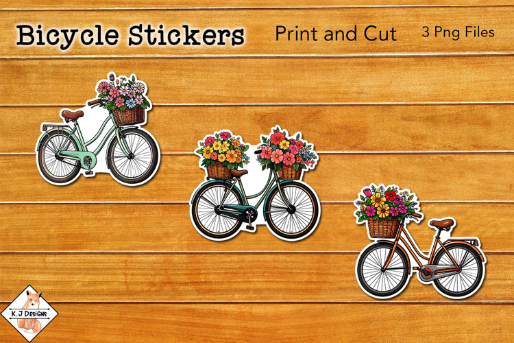 Bicycle Stickers | Print and Cut