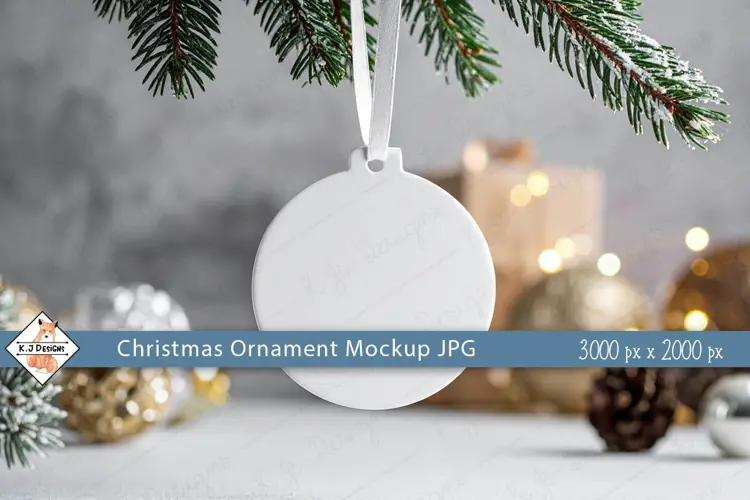 Christmas Ornament #6 Mockup Photo JPG | Background
