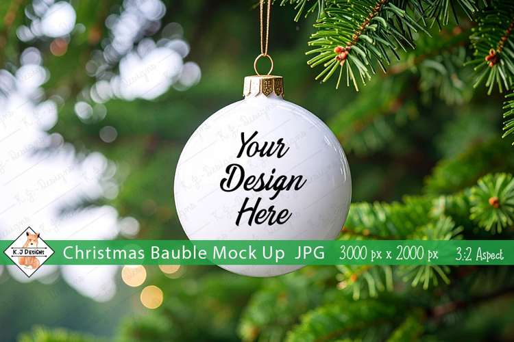 Christmas bauble mockup background jpg