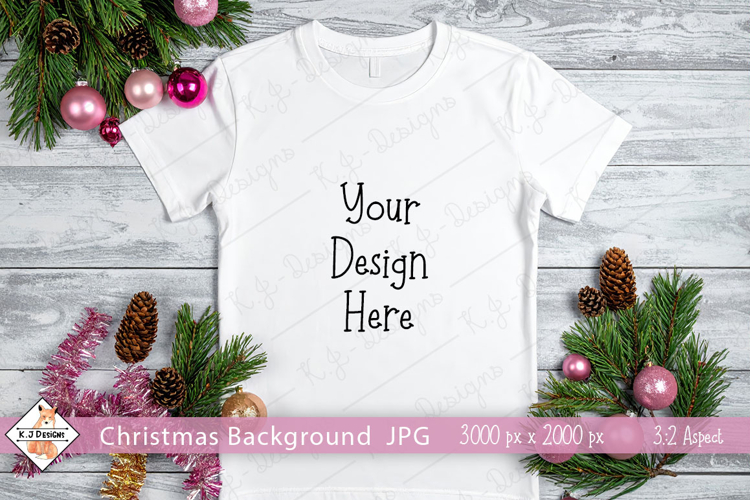 Christmas T Shirt Mock Up Photo JPG Background