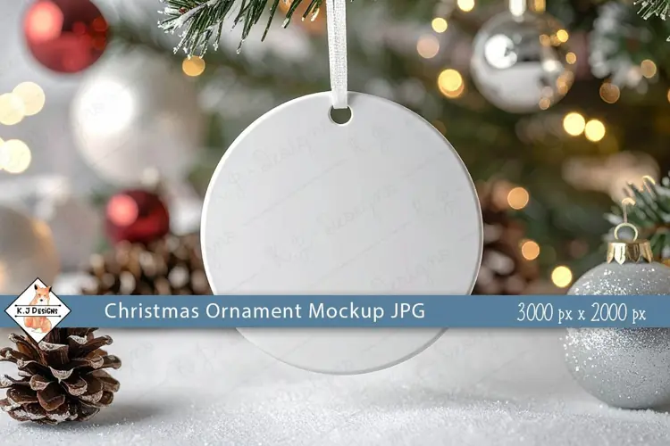Christmas Ornament #7 Mockup Photo JPG | Background