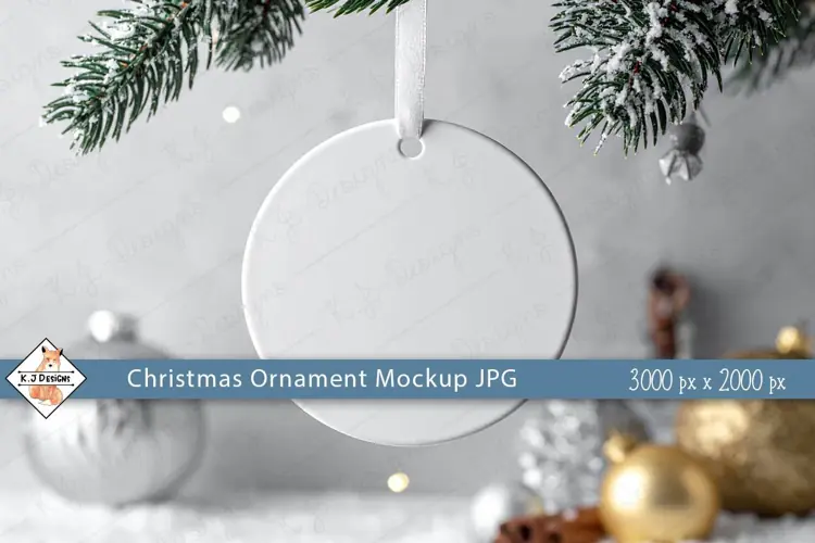 Christmas Ornament #8 Mockup Photo JPG | Background