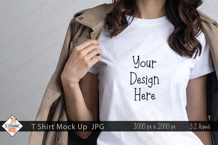 Ladies T Shirt Mockup Photo JPG | Background