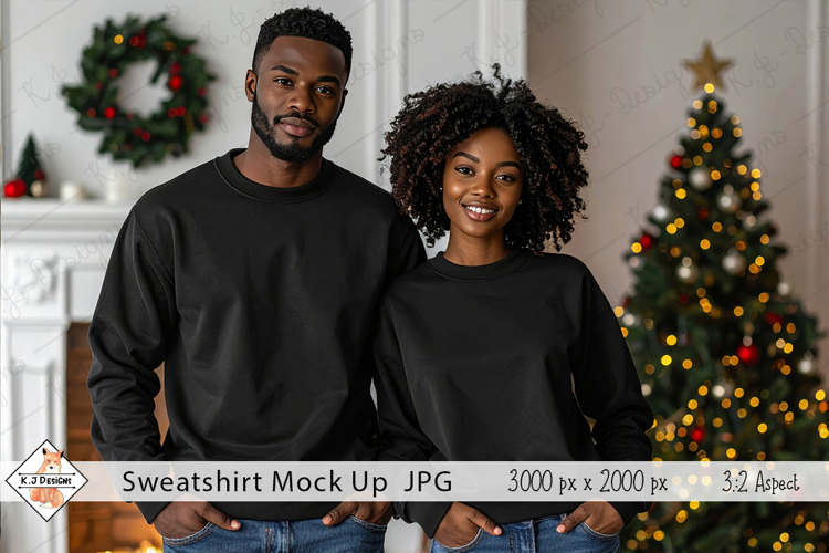 Christmas Man & Ladies Sweatshirt mock up jpg