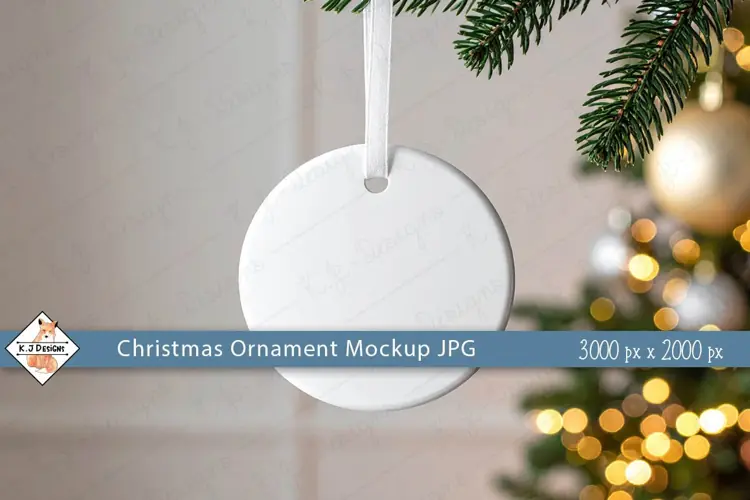 Christmas Ornament #9 Mockup Photo JPG | Background
